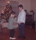 Mike and Shannon dancing at Christmas - We made him do it!!